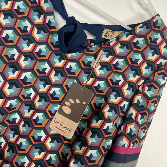Karakorum Dress Womens Size Small Blue Multicolor Geometric Shift - Picture 6 of 11